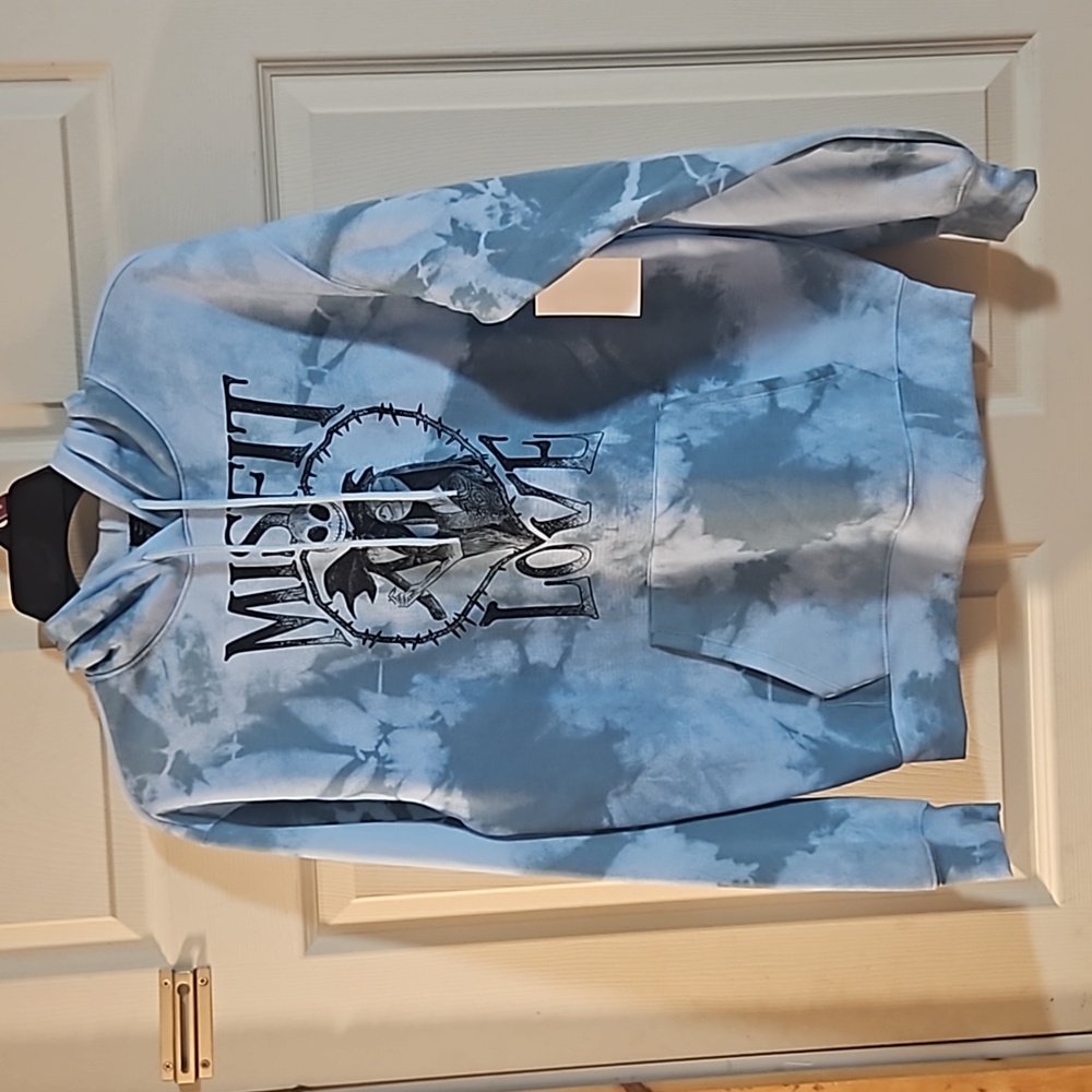 DISNEY Nightmare Before Christmas MISFIT LOVE TIE DYE HOODIE:NEW WITH TAGS: SZ S